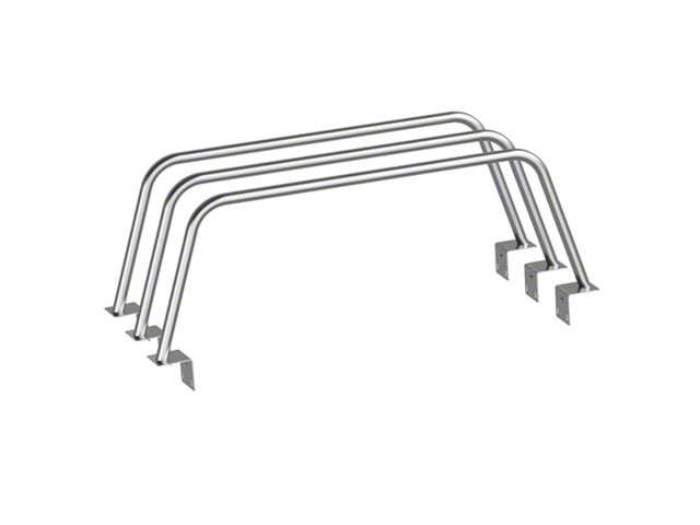 Heavy Metal Off-Road 23-Inch Triple Bed Bars; Bare Steel (05-24 Frontier)