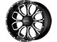 HELO HE879 Gloss Black Machined and Milled 6-Lug Wheel; 20x9; 18mm Offset (03-09 4Runner)