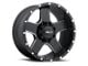 HELO HE886 Satin Black with Milled Spokes and Flange 6-Lug Wheel; 18x9; -12mm Offset (03-09 4Runner)