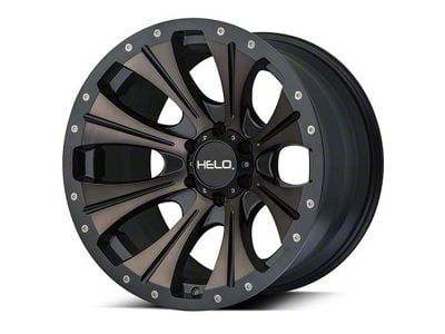 HELO HE901 Satin Black Machined with Dark Tint 6-Lug Wheel; 20x9; 18mm Offset (03-09 4Runner)