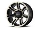 HELO HE904 Satin Black Machined with Dark Tint 6-Lug Wheel; 20x9; 18mm Offset (03-09 4Runner)