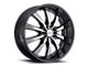 HELO HE875 Gloss Black with Removable Chrome Accents 6-Lug Wheel; 20x8.5; 38mm Offset (04-15 Titan)