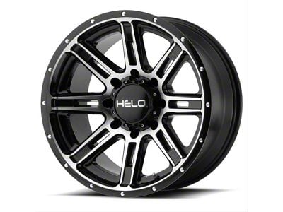 HELO HE900 Gloss Black Machined 6-Lug Wheel; 18x9; 0mm Offset (04-15 Titan)