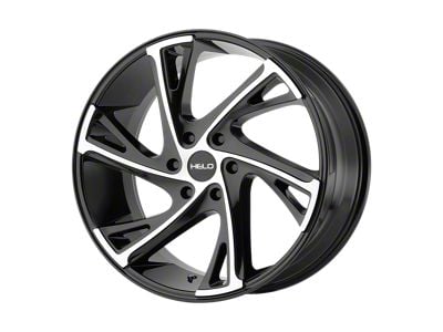 HELO HE903 Gloss Black Machined 6-Lug Wheel; 22x9; 30mm Offset (04-15 Titan)