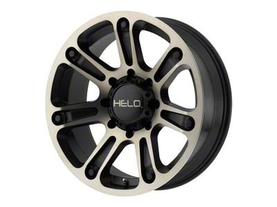 HELO HE904 Satin Black Machined with Dark Tint 6-Lug Wheel; 20x9; -12mm Offset (04-15 Titan)