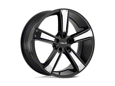 HELO HE899 Satin Black with Gloss Black and Chrome Inserts 5-Lug Wheel; 17x7; 38mm Offset (05-15 Tacoma)