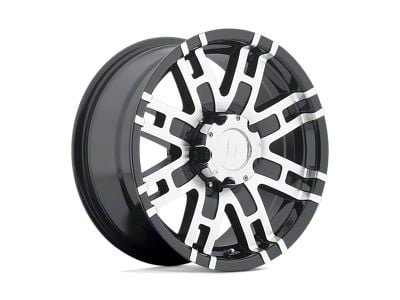 HELO HE835 Gloss Black Machined 6-Lug Wheel; 17x8; 0mm Offset (16-23 Tacoma)