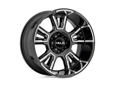 HELO HE914 Gloss Black Machined 6-Lug Wheel; 20x10; -18mm Offset (2024 Tacoma)