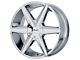 HELO HE887 Chrome 6-Lug Wheel; 22x9; 38mm Offset (21-24 Bronco, Excluding Raptor)