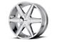 HELO HE887 Chrome 6-Lug Wheel; 22x9; 38mm Offset (22-24 Bronco Raptor)