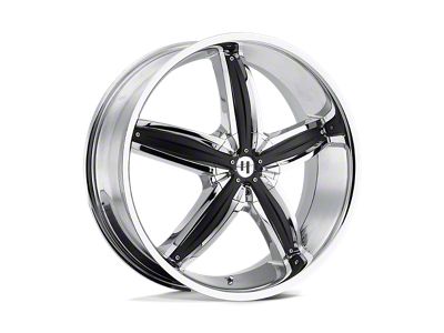 HELO HE844 Chrome with Gloss Black Accents Wheel; 20x8; 48mm Offset (84-01 Jeep Cherokee XJ)