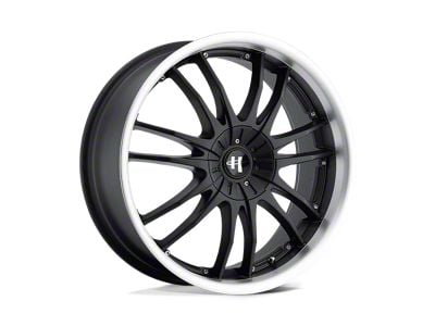 HELO HE845 Gloss Black Machined Wheel; 17x7.5; 42mm Offset (84-01 Jeep Cherokee XJ)