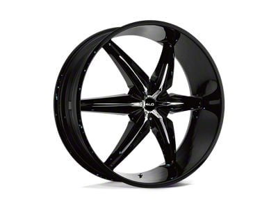 HELO HE866 Gloss Black with Removable Chrome Accents Wheel; 26x9.5; 10mm Offset (84-01 Jeep Cherokee XJ)