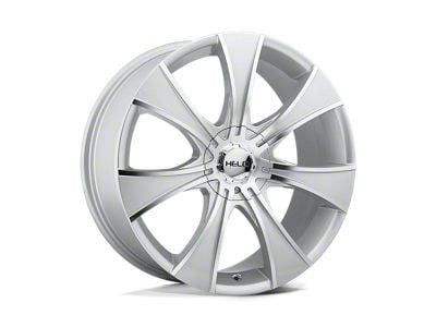 HELO HE874 Dark Silver with Machined Face Wheel; 15x7; 21mm Offset (84-01 Jeep Cherokee XJ)