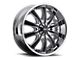 HELO HE875 Chrome with Gloss Black Accents Wheel; 26x9.5; 38mm Offset (84-01 Jeep Cherokee XJ)