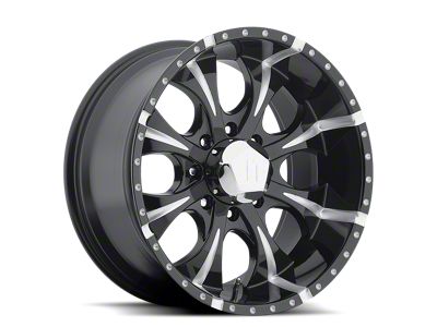 HELO HE791 MAXX Gloss Black Milled Wheel; 17x9; -12mm Offset (20-24 Jeep Gladiator JT)