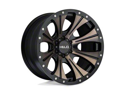 HELO HE901 Satin Black Dark Tint Wheel; 18x9; 0mm Offset (20-24 Jeep Gladiator JT)