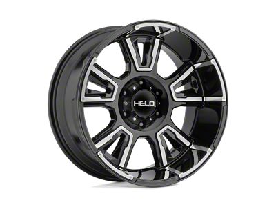 HELO HE914 Gloss Black Machined Wheel; 20x9; 0mm Offset (20-24 Jeep Gladiator JT)