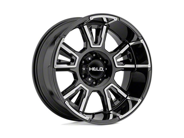 HELO HE914 Gloss Black Machined Wheel; 18x10 (20-24 Jeep Gladiator JT)