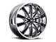 HELO HE875 Chrome with Gloss Black Accents Wheel; 26x9.5; 38mm Offset (93-98 Jeep Grand Cherokee ZJ)