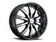 HELO HE875 Gloss Black with Removable Chrome Accents Wheel; 20x8.5; 38mm Offset (22-24 Jeep Grand Cherokee WL)