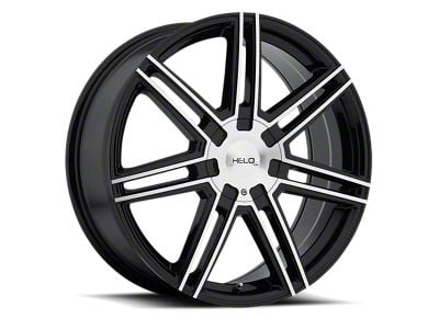 HELO HE884 Gloss Black with Machined Face Wheel; 20x8; 45mm Offset (93-98 Jeep Grand Cherokee ZJ)