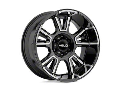 HELO HE914 Gloss Black Machined Wheel; 18x10; -18mm Offset (22-24 Jeep Grand Cherokee WL)