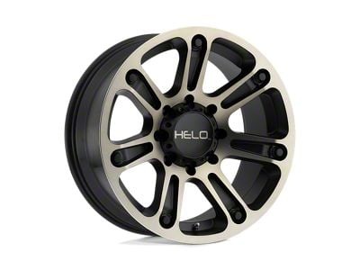 HELO HE904 Satin Black Machined Dark Tint Wheel; 17x9; 0mm Offset (99-04 Jeep Grand Cherokee WJ)