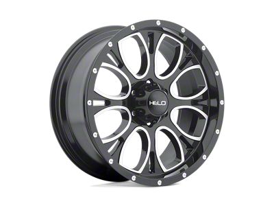 HELO HE879 Gloss Black Machined Wheel; 18x9; -12mm Offset (05-10 Jeep Grand Cherokee WK)