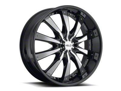 HELO HE875 Gloss Black with Removable Chrome Accents Wheel; 20x8.5 (11-21 Jeep Grand Cherokee WK2)