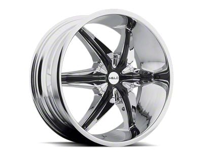 HELO HE866 Chrome with Gloss Black Accents Wheel; 22x9.5; 10mm Offset (76-86 Jeep CJ7)