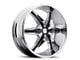 HELO HE866 Chrome with Gloss Black Accents Wheel; 22x9.5; 10mm Offset (76-86 Jeep CJ7)