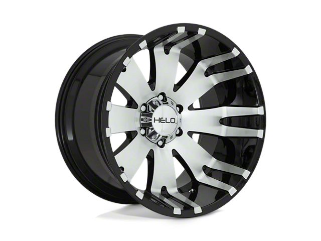 HELO HE917 Gloss Black Machined Wheel; 20x10 (18-24 Jeep Wrangler JL)