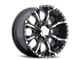 HELO HE791 MAXX Gloss Black Milled Wheel; 17x9; -12mm Offset (07-18 Jeep Wrangler JK)