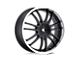 HELO HE845 Gloss Black Machined Wheel; 17x7.5 (07-18 Jeep Wrangler JK)