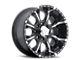 HELO HE791 MAXX Gloss Black Milled Wheel; 17x9; -12mm Offset (18-24 Jeep Wrangler JL)