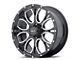 HELO HE879 Gloss Black Machined and Milled 6-Lug Wheel; 20x9; 18mm Offset (17-24 Titan)