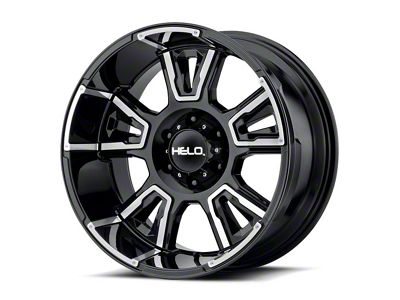 HELO HE914 Gloss Black Machined 6-Lug Wheel; 20x10; -18mm Offset (17-24 Titan)