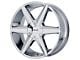 HELO HE887 Chrome 6-Lug Wheel; 22x9; 38mm Offset (22-24 Tundra)