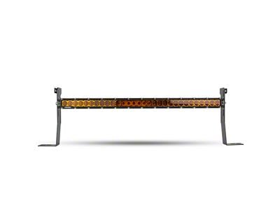 Heretic Studios 30-Inch LED Light Bar with Behind the Grille Mounting Brackets; Flood Beam; Amber Lens (10-24 4Runner)