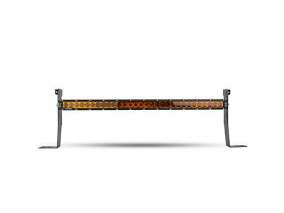 Heretic Studios 30-Inch LED Light Bar with Behind the Grille Mounting Brackets; Spot Beam; Amber Lens (10-24 4Runner)