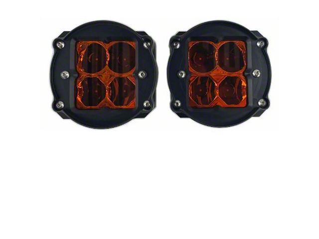 Heretic Studios Series 2 LED Fog Light Kit; Amber Lens (10-24 4Runner)