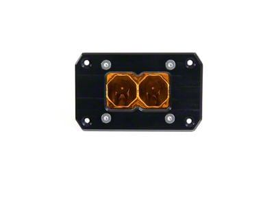 Heretic Studios 2-Inch Flush Mount Amber LED Pod Light; Spot Beam (Universal; Some Adaptation May Be Required)