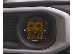 Heretic Studios Series 3 LED Fog Light Kit; Flood Beam; Amber Lens (18-24 Jeep Wrangler JL w/ Plastic Front Bumper)