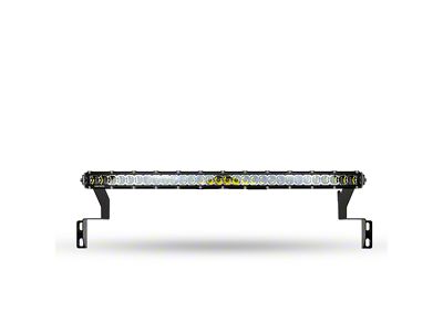 Heretic Studios 30-Inch LED Light Bar with Behind the Grille Mounting Brackets; Flood Beam; Clear Lens (16-23 Tacoma)