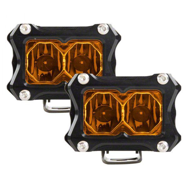 Heretic Studios Tundra 2-Inch Amber LED Pod Lights; Flood Beam 50213 ...