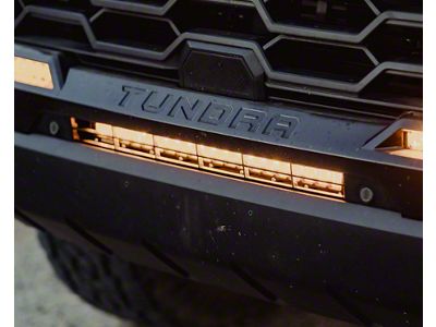 Heretic Studios 20-Inch LED Light Bar with Hidden Bumper Mounting Brackets; Combo Beam; Amber Lens (22-24 Tundra)