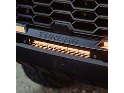 Heretic Studios 20-Inch LED Light Bar with Hidden Bumper Mounting Brackets; Spot Beam; Amber Lens (22-24 Tundra)