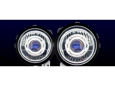 HID Projectos 9-Inch Expedition Series LED Headlights; Chrome Housing; Clear Lens (18-25 Jeep Wrangler JL)