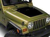 SEC10 Hood Decal; Gloss Black (97-06 Jeep Wrangler TJ)